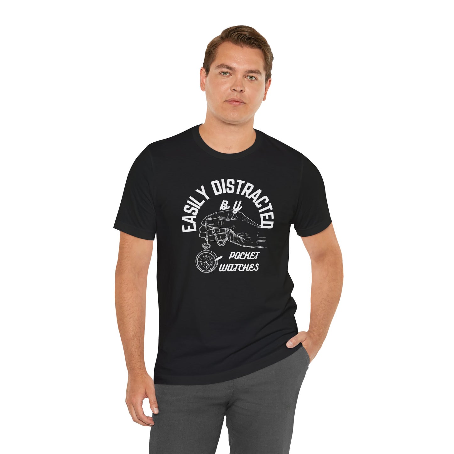 Distracted by Pocketwatch Unisex Tee